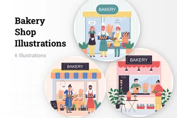 Pâtisserie Pack d'Illustrations