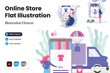 Boutique en ligne Pack d'Illustrations