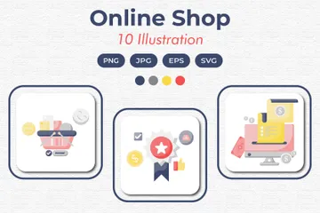 Magasin en ligne Illustration Pack