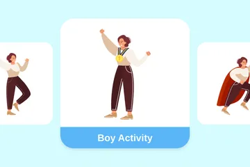 Boy Activity Illustration Pack