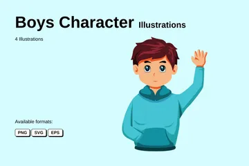 Boys Character Illustration Pack