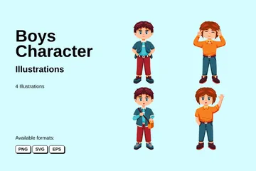 Boys Character Illustration Pack