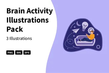 Brain Activity Illustration Pack