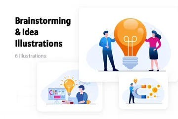 Brainstorming & Idea Illustration Pack