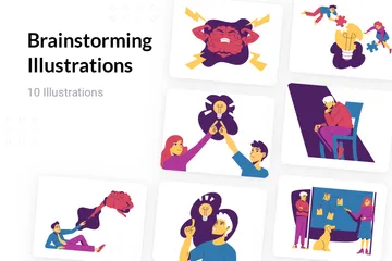 Brainstorming Illustration Pack