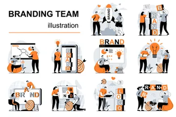 Branding Team Illustration Pack