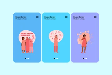 Breast Cancer Illustration Pack