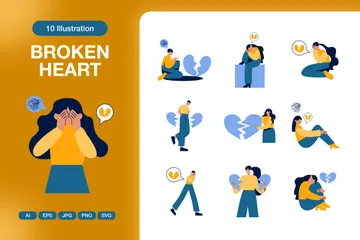 Broken Heart Illustration Pack