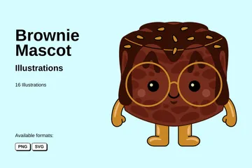 Mascotte Brownie Pack d'Illustrations