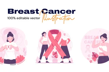 Brustkrebs Illustrationspack