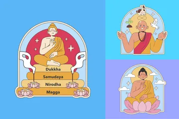 Buddhism Illustration Pack