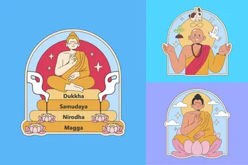 Buddhismus Illustrationspack