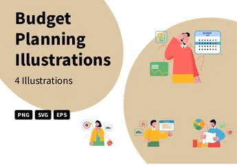 Budgetplanung Illustrationspack