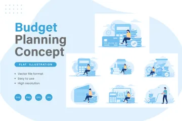 Budgetplanung Illustrationspack