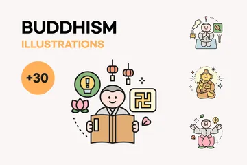 Budismo Paquete de Ilustraciones