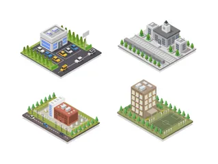 Buildings Illustration Pack