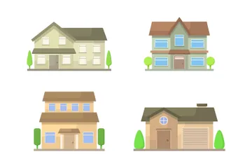 Buildings Houses Illustration Pack