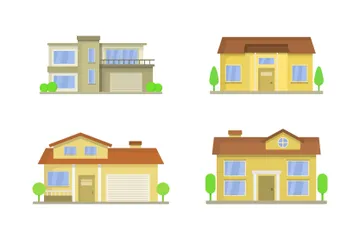 Buildings Houses Illustration Pack