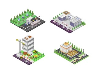 Buildings Illustration Pack