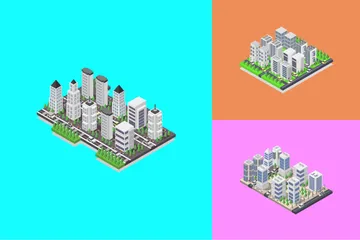 Buildings Illustration Pack