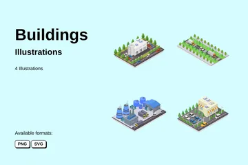 Buildings Illustration Pack