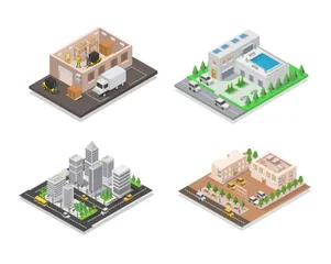 Buildings Illustration Pack