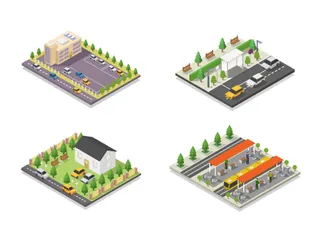 Buildings Illustration Pack