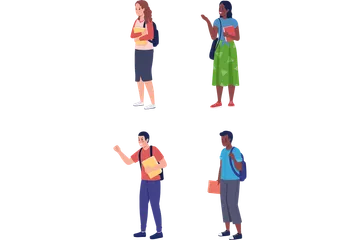 Bullies And Victims Illustration Pack