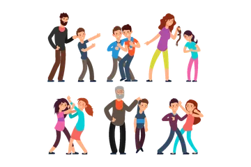 Bullying People Illustration Pack