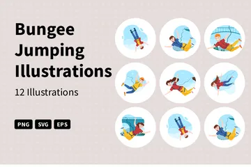 Bungee Jumping Illustration Pack