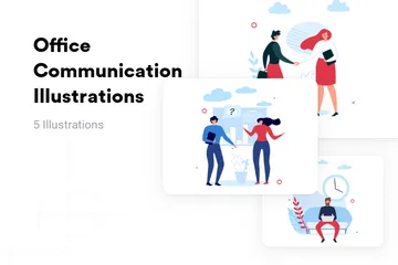 Communication de bureau Pack d'Illustrations