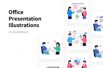 Présentation du bureau Pack d'Illustrations