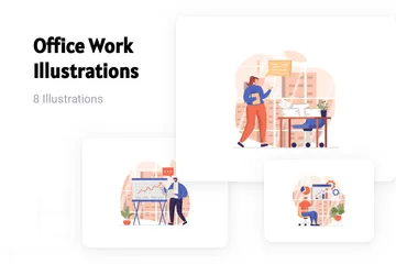 Bureau de travail Pack d'Illustrations