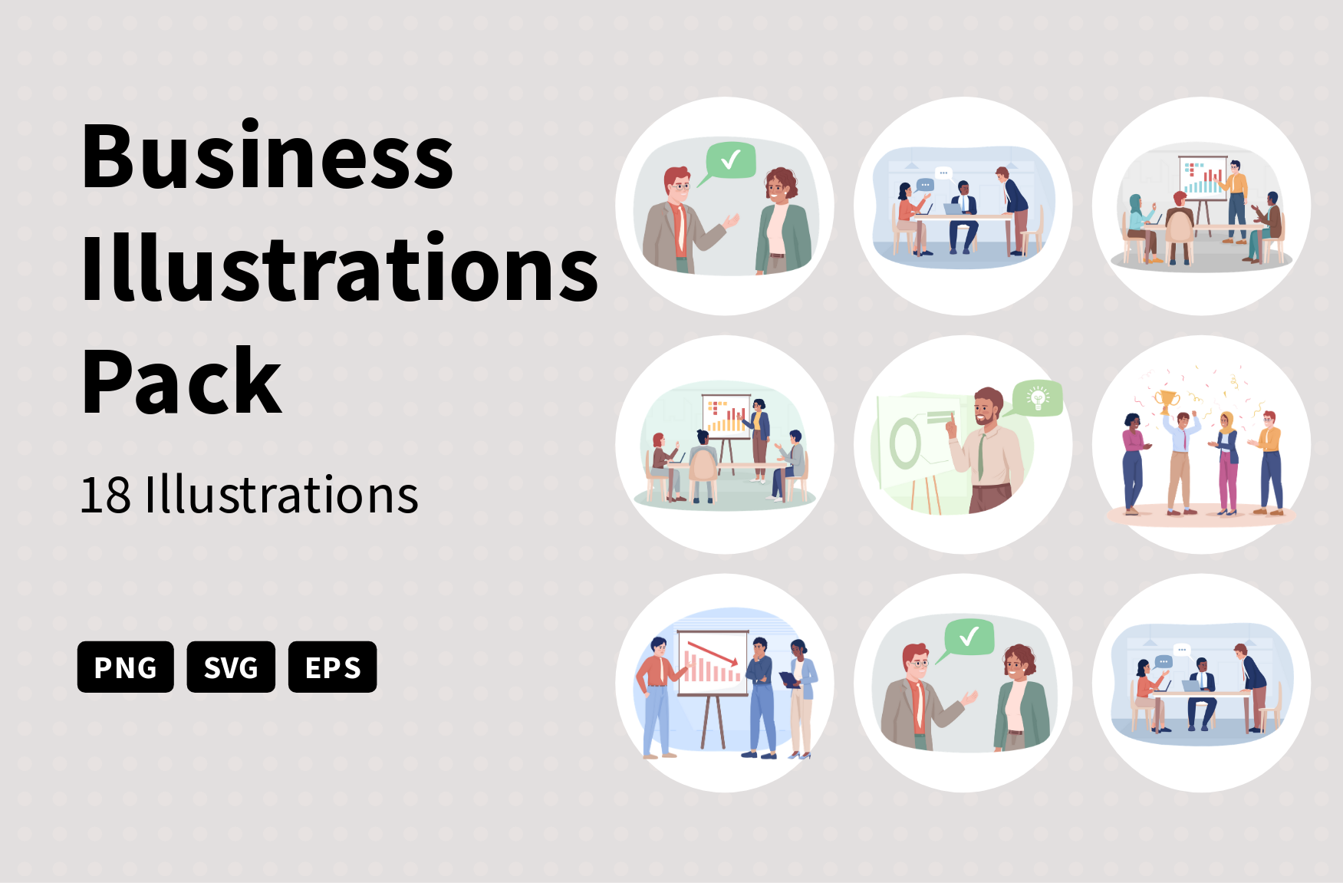 Premium Business Illustration Pack From Business Illustrations