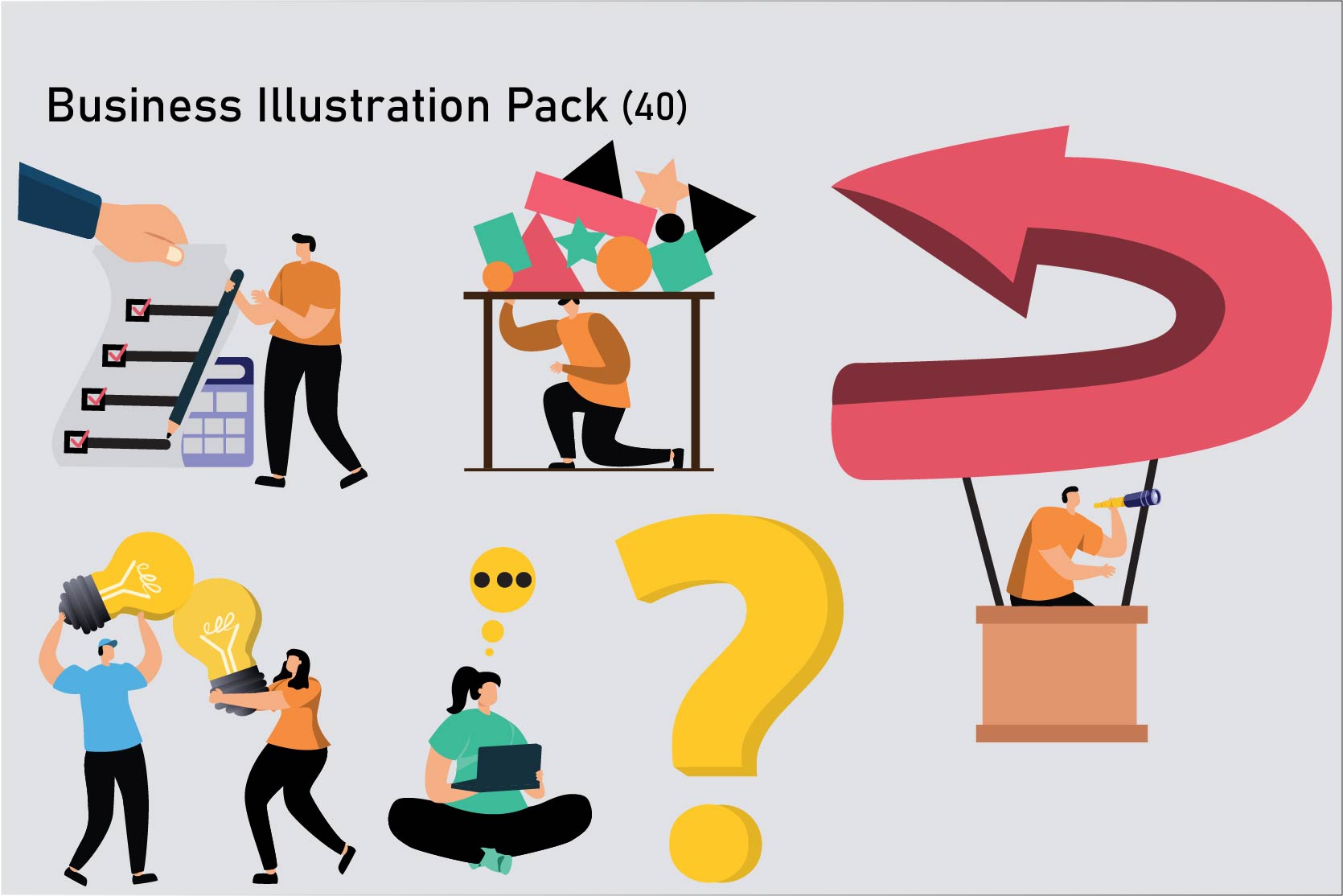 Premium Business Illustration pack from Business Illustrations