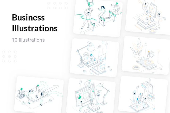 Premium Business Illustration pack from Business Illustrations