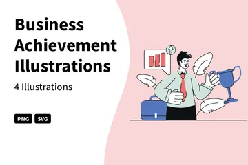 Business Achievement Illustration Pack