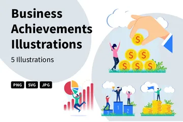 Business Achievements Illustration Pack