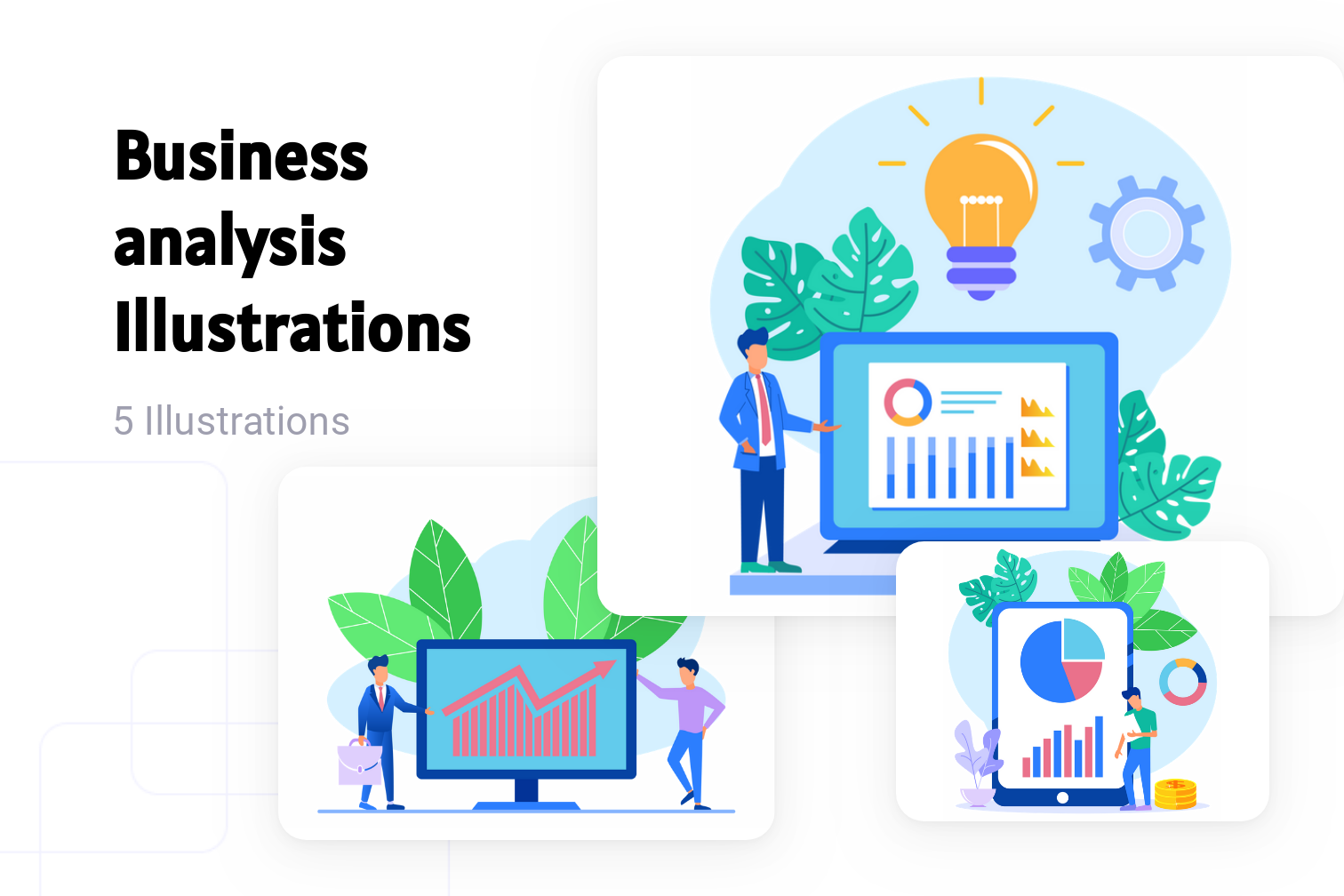 Premium Business Analysis Illustration pack from Business Illustrations