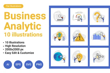 Business Analytic Illustration Pack