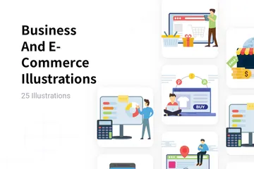 Business And E-Commerce Illustration Pack