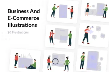 Business And E-Commerce Illustration Pack