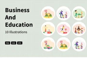 Business And Education Illustration Pack