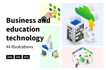 Business And Education Technology Illustration Pack