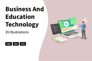 Business And Education Technology Illustration Pack