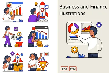 Business And Finance Illustration Pack