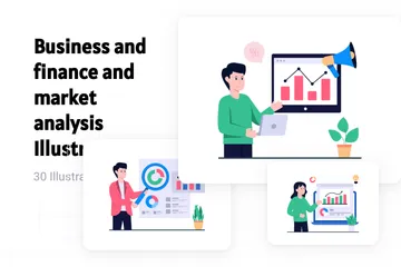 Business And Finance And Market Analysis Illustration Pack