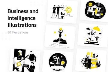Business And Intelligence Illustration Pack