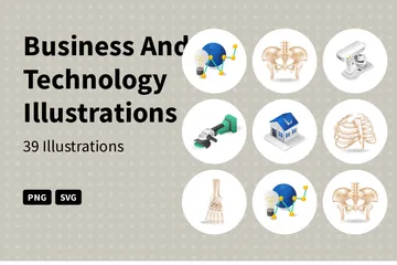Business And Technology Illustration Pack