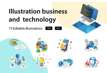 Business And Technology Illustration Pack